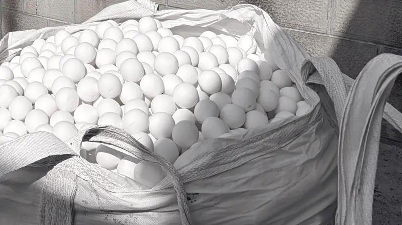 Alumina grinding balls in a bulk bag