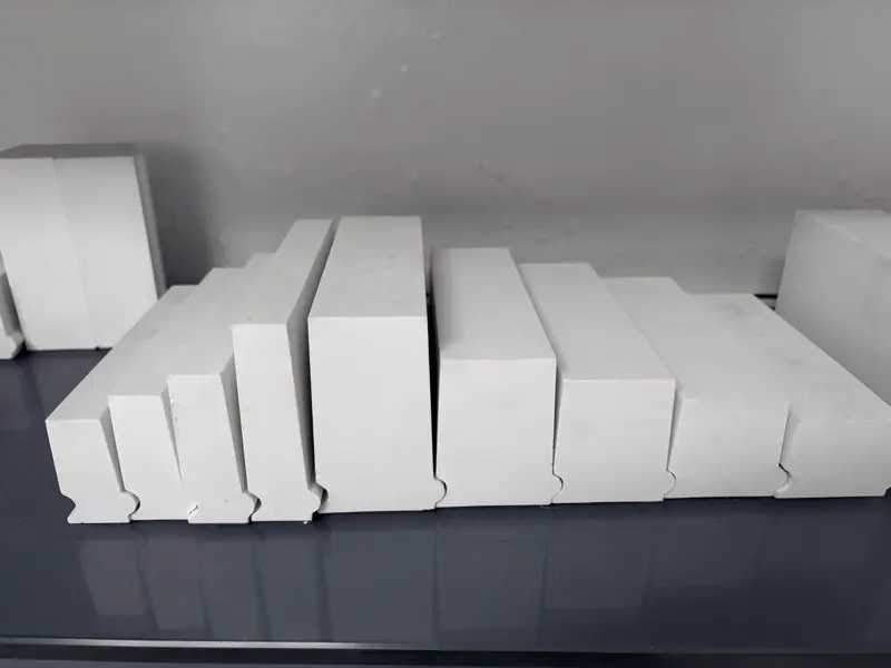 Alumina lining bricks in several thicknesses
